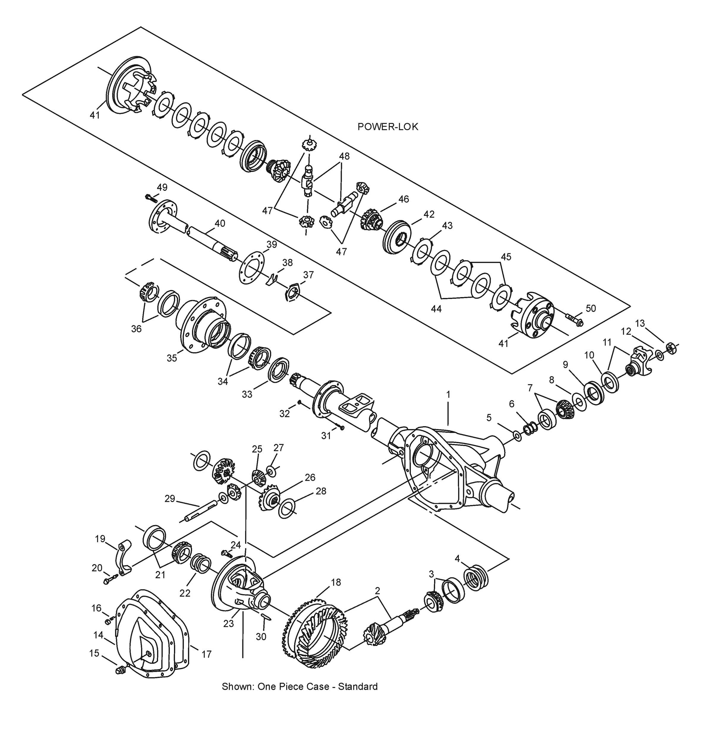 Dana 70 Axle - Parts Diagram