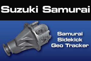 Suzuki Samurai Differential Gear & Axle Parts - Ring & Pinion Gears, Axle Shafts, Locking Differentials, Limited Slip and Spider Gears