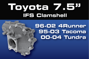 Toyota 7.5 Reverse Clamshell Front - Differential Gear & Axle Parts - Ring & Pinion Gears, Axle Shafts, Locking Differentials, Limited Slip and Spider Gears Ring Pinion Gear Axle Differential Parts